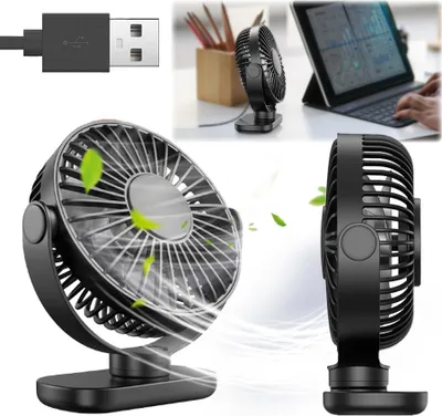 Image de Ventilateur USB Mini ventilateur de bureau silencieux TOPK K62C noir