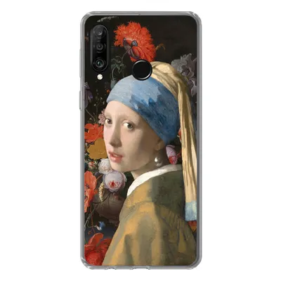 Produktbild von MuchoWow® Handyhülle Schutzhülle Hülle für Huawei P30 Lite Malerei - Blumen - Regenbogen Silikon Softcase Handy Hülle - Handyhülle