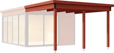 Produktbild von Dachverlängerung Outdoor Life Domeo 3 und 4 300 x 329,2 cm schwedenrot