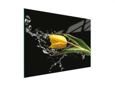 Produktbild von Schneidebrett Herdabdeckplatte Multiglasschneidplatte 30x22 cm Tulpe Schwarz