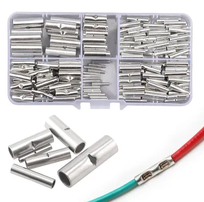 200 Stoßverbinder, nicht isoliert, Kupfer, Kabelverbinder-Set