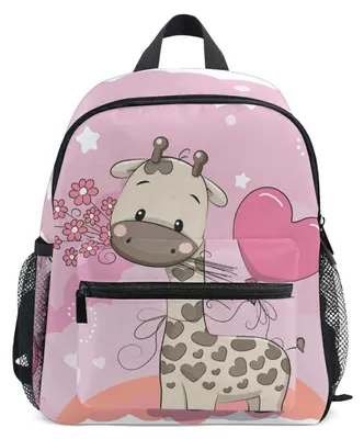 Productafbeelding van Rugzak voor kinderen, met borstband, kleurrijk eenhoornmotief, geschikt voor jongens en meisjes, polyester, afmetingen: 25,4 x 11,2 x 30,5 cm