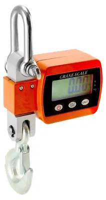 Zdjęcie produktu dla Waga wisząca cyfrowa - 500 kg - Aluminium - Wyświetlacz LCD - kg, lb i N