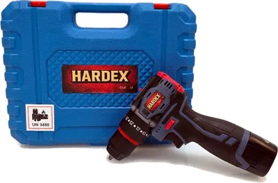 Zdjęcie produktu dla HARDEX Wiertarko-wkrętarka bezszczotkowa 18V 25 Nm 0–1200 rpm 2 x aku