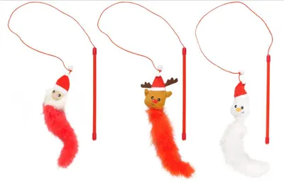 Obrázok produktu pre Vianočná hračka pre mačky Flamingo snehuliak/santa/sob