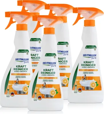 Produktbild von Heitmann Kraft-Reiniger Essig+Orange 500ml entfernt Schmutz und Kalk (5er Pack)