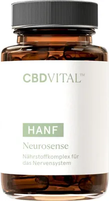 Produktbild von CBD VITAL - Hanf Neurosense | 60 Kapseln | B-Vitamine, Magnesium & Eisen