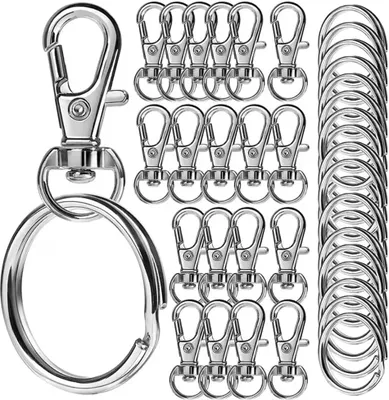 Produktbild von 40 Stück Karabiner Schlüsselanhänger, Karabinerhaken Klein