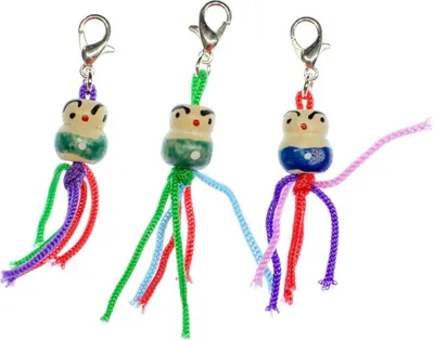 Produktbild von 3er Set Glückspüppchen Charm Miniblings Anhänger Holzpüppchen Puppe Püppchen