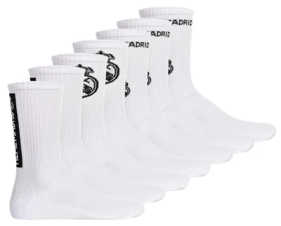 Produktbild von Real Madrid Uni Socken, 7er Pack - Tennis Socks, Schriftzug-Logo, Baumwollmischung, einfarbig Weiß 39-42