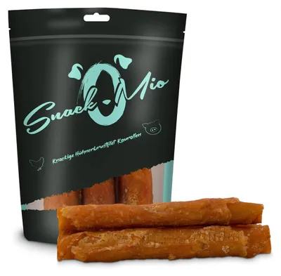 Immagine prodotto di SnackOMio Snack per cani con filetto di petto di pollo senza cereali 150 g