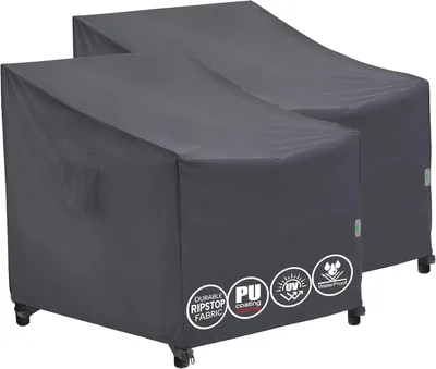 Productafbeelding van Tuinstoelhoes, set van 2, waterdicht, UV-bestendig, 89x99x66/91 cm, geschikt voor tuinmeubels