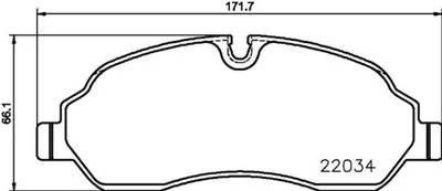 Produktbild von HELLA Bremsbeläge Satz Vorne Bremsklötze für FORD Transit Custom V362 Kastenwagen (FY, FZ) 8DB 355 021-571