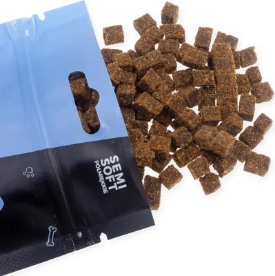 Immagine prodotto di 4DOGS Trainer per cani da carne con anatra - Rumine e zampa SEMI-SOFT SMALL - 100 g