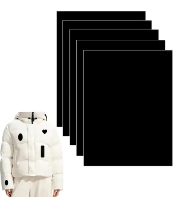 Immagine prodotto di 5 pezzi di toppe autoadesive in nylon per riparazioni - colore nero