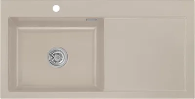 Produktbild von Flächenbündige Spüle MERA 100 SL F Fango Becken links mit Handbetätigung