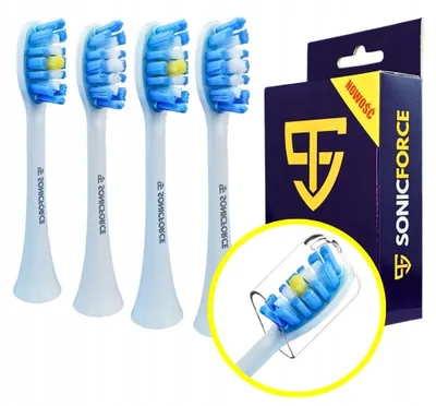 Produktbild von SonicForce 4x Aufsteckbürsten für Smilesonic PerfectClean - Weiß
