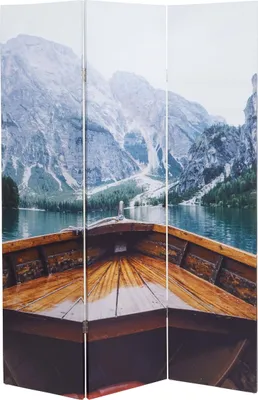Produktbild von Foto-Paravent HWC-A83, Raumteiler Trennwand Sichtschutz, MVG-  180x121cm Boot