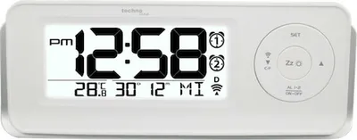 Produktbild von Technoline WT 498 Rádiom riadený budík Dimm Sensor 2 alarmy s funkciou snooze biely