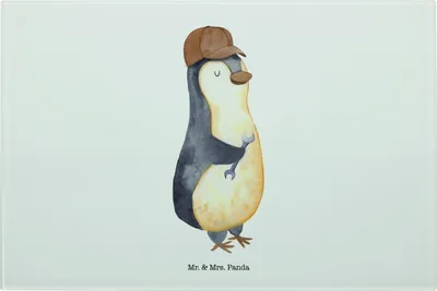Produktbild von Mr. & Mrs. Panda Servierplatte Wenn Papa es nicht reparieren kann, sind wir am Arsch - Weiß - Geschenk, Vesperplatte, Brotzeitplatte, Pinguin, Muttertag, Hackbrett