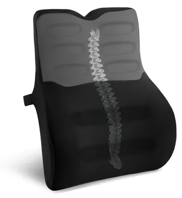 Immagine prodotto di Cuscino ergonomico per la zona lombare - Cuscino per la schiena da auto - Supporto lombare - Realizzato in memory foam - Confortevole - Allevia il dolore alla parte bassa della schiena