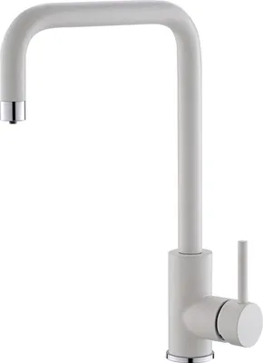 Produktbild von Batterie Alveus Dual, einhebelig, 3-Wege-Armatur für Warmwasser, Kaltwasser und Wasserfilter, weiß
