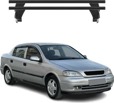 Produktbild von Menabo Dachträger Grundtäger für Opel Astra G 1998-2004 50kg Alu Schwarz 2tlg