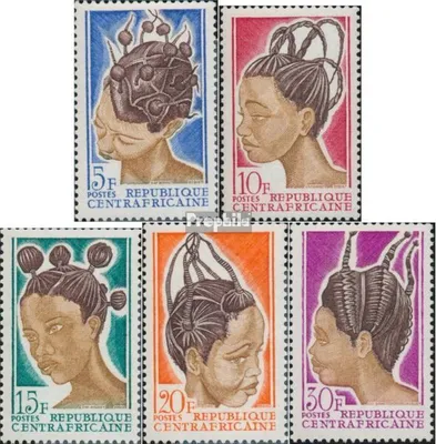 Produktbild von Briefmarken Zentralafrikanische Republik 1967 Mi 138-142 (kompl.Ausg.) postfrisch Traditionelle Damenfrisuren