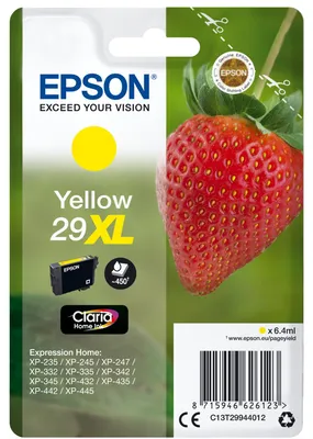 Obrázok produktu pre Epson Strawberry Single Pack Yellow 29XL Claria Home Ink