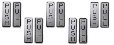 Tür-Push/Pull-Set aus Edelstahl, 12,7x3,8 cm, 5 Stück