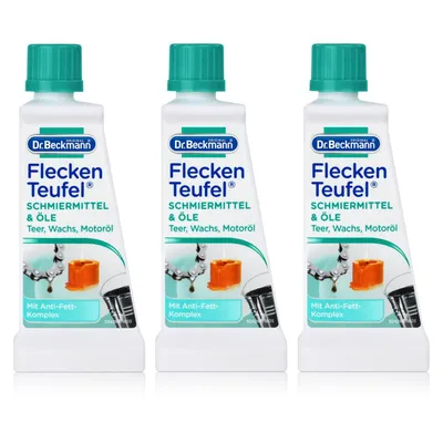 Produktbild von 3x Dr. Beckmann Fleckenteufel Schmiermittel / Öle 50 ml - Mit Anti-Fett-Komplex