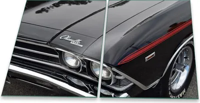 Produktbild von Herdabdeckplatte Glaskeramik 2-Teilig 2x40x52 Auto Schwarz Abdeckung Spritzschutz Glas