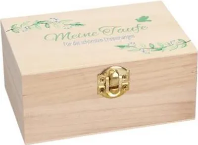 Image de Boîte à souvenirs en bois pour le baptême