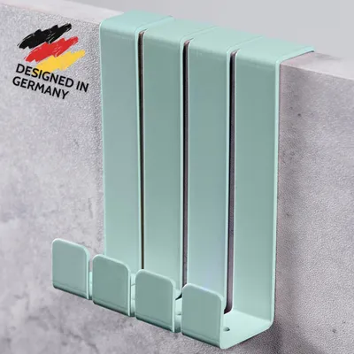 Produktbild von DEKAZIA® 4 Türhaken Kinderzimmer grün – Türgarderobe Kinder zum Einhängen – Kleiderhaken Tür Garderobe Garderobenhaken Türhänger Haken Türaufhänger