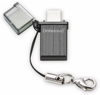 Zdjęcie produktu dla Intenso Mini Mobile Line, 32 GB, USB Type-A / Micro-USB, 2.0, 20 MB/s, Pokrywka, Czarny