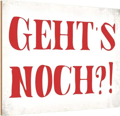 Produktbild von vianmo Holzschild 20x30 cm geht`s noch Dekoration
