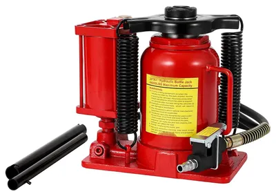 Obrázok produktu pre Pneumaticko-hydraulický zdvihák na fľaše/zdvihák na autá – 20 t – zdvih 210–410 mm – pneumatický/ručný – liatina a hliník – model 8003