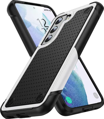 Produktbild von Für Samsung Galaxy S21 5G Hülle Militärqualität Stoßfest Hybrid 2 in 1 Hart PC Weich TPU Handyhülle Weiß Schwarz