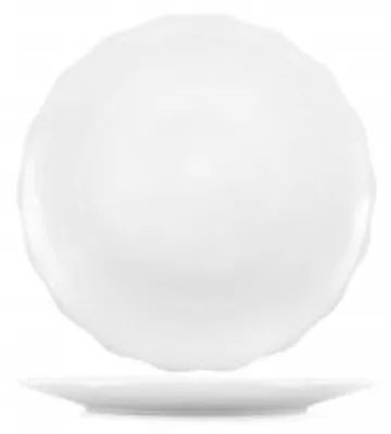 Immagine prodotto di H&H Set 2 Piatti Tondi Festonato In Porcellana Cm 32,5