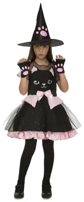 Produktbild von Mom Kätzchen Hexenmädchen Kostüm Rosa 5-6 Years Mädchen Rosa 5-6 Years