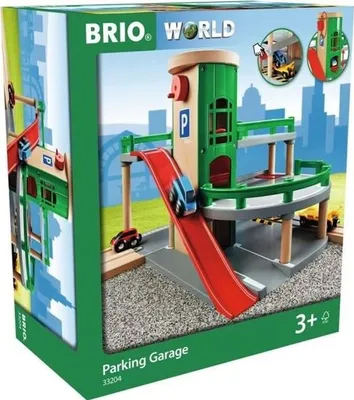 Produktbild von BRIO World Garage Rail/Straße, 3 Ebenen, mit Aufzug & Falltür, für BRIO Eisenbahn, ab 3 Jahren