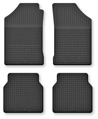 Produktbild von Gummi-Fußmatten für Renault 5 1972-1985 (Schrägheck) – 4-tlg, Schwarz, Semi-Universal, angepasst – Wielganizator Semi-Universal
