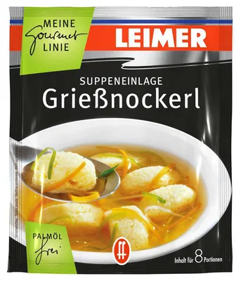 Obrázek produktu pro Krupicové knedlíčky Leimer oblíbená polévková příloha na 8 porcí 100g
