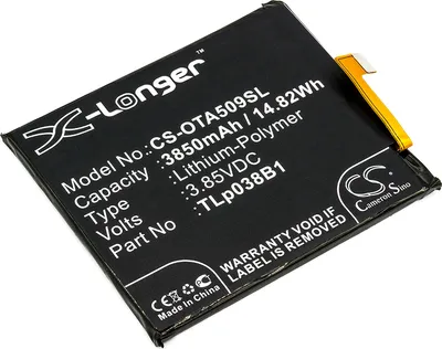 Produktbild von TECHTEK Akku Kompatibel mit [Alcatel] 3V 5032W, 5090Y, 7071D, 7071DX, A7, A7 LTE, A7 LTE Dual SIM TD-LTE, A7 XL, OT-5090Y, OT-7071D, OT-7071DX, für