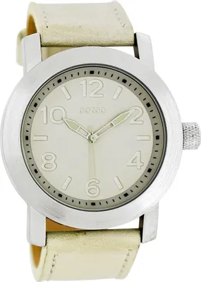 Produktbild von Oozoo Armbanduhr beige Leder Timepieces Damen Analog-Quarzuhr UOC5150A