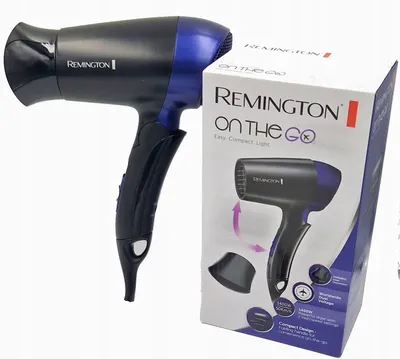 Obrázek produktu pro Remington Vysoušeč Vlasů D2400 Cestovní Lehký Skládací Černý 1400W