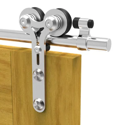 Schiebetürbeschlag 152 cm Edelstahl für Holztüren, leise