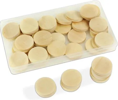 Zdjęcie produktu dla Krążki drewniane 30 mm, grubość 5 mm – dekoracje DIY