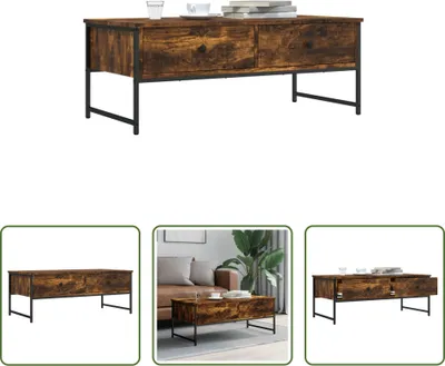 Produktbild von The Living Store Couchtisch Räuchereiche 101x49x39,5 cm Holzwerkstoff
