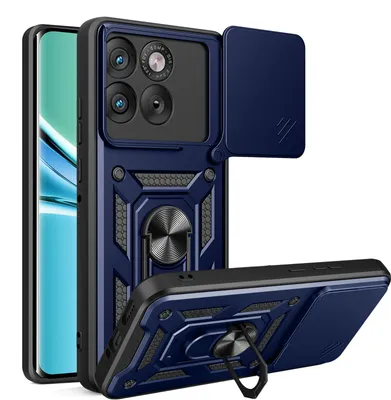 Produktbild von Outdoor Panzer Hülle für Motorola Edge 70 Kameraschutz Ring Case Stoßfest Blau